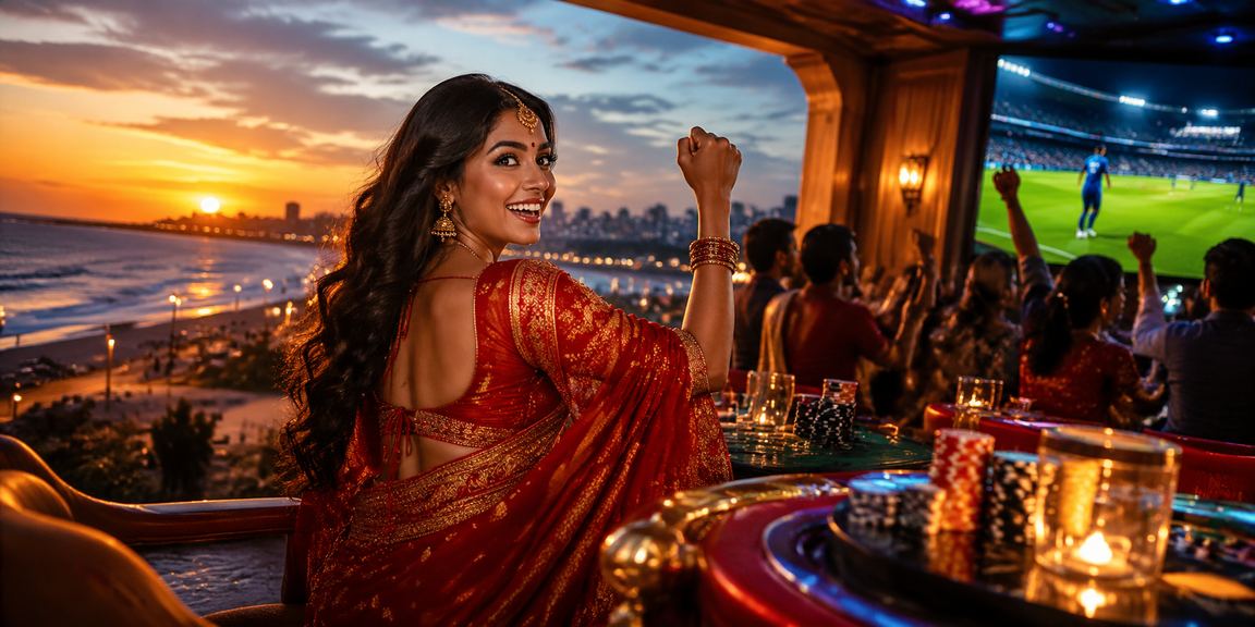 Indian player enjoying casino-style entertainment at Chennai Marina Beach